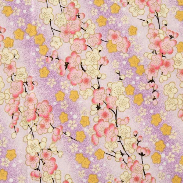 Japanese Ripple Cherry Blossom Metallic Cotton