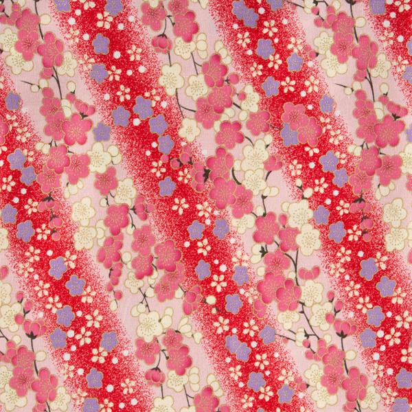 Japanese Ripple Cherry Blossom Metallic Cotton