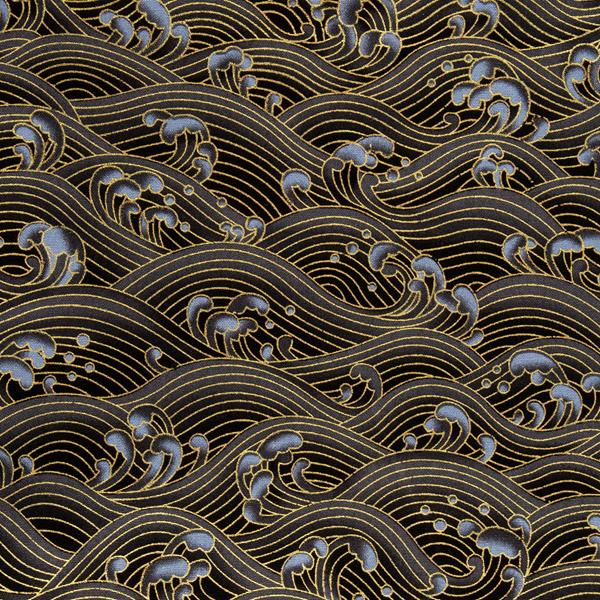 Japanese Ombre Waves Metallic Cotton