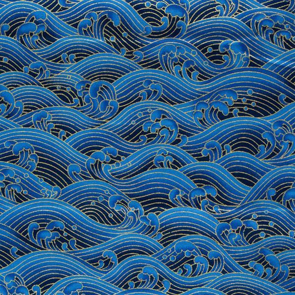 Japanese Ombre Waves Metallic Cotton
