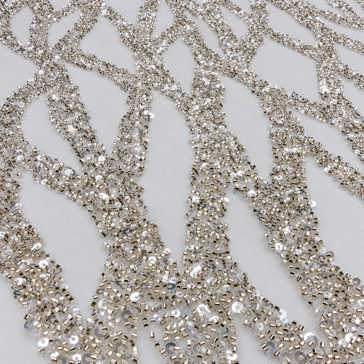Beaded & Sequin Abstract Lace