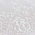 White Floral Chantilly Lace with Scalloped Edge 02