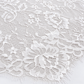 White Floral Chantilly Lace with Scalloped Edge 03
