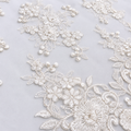 White Floral Embroidered Lace