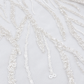 White Sequin & Beaded Wave Lace