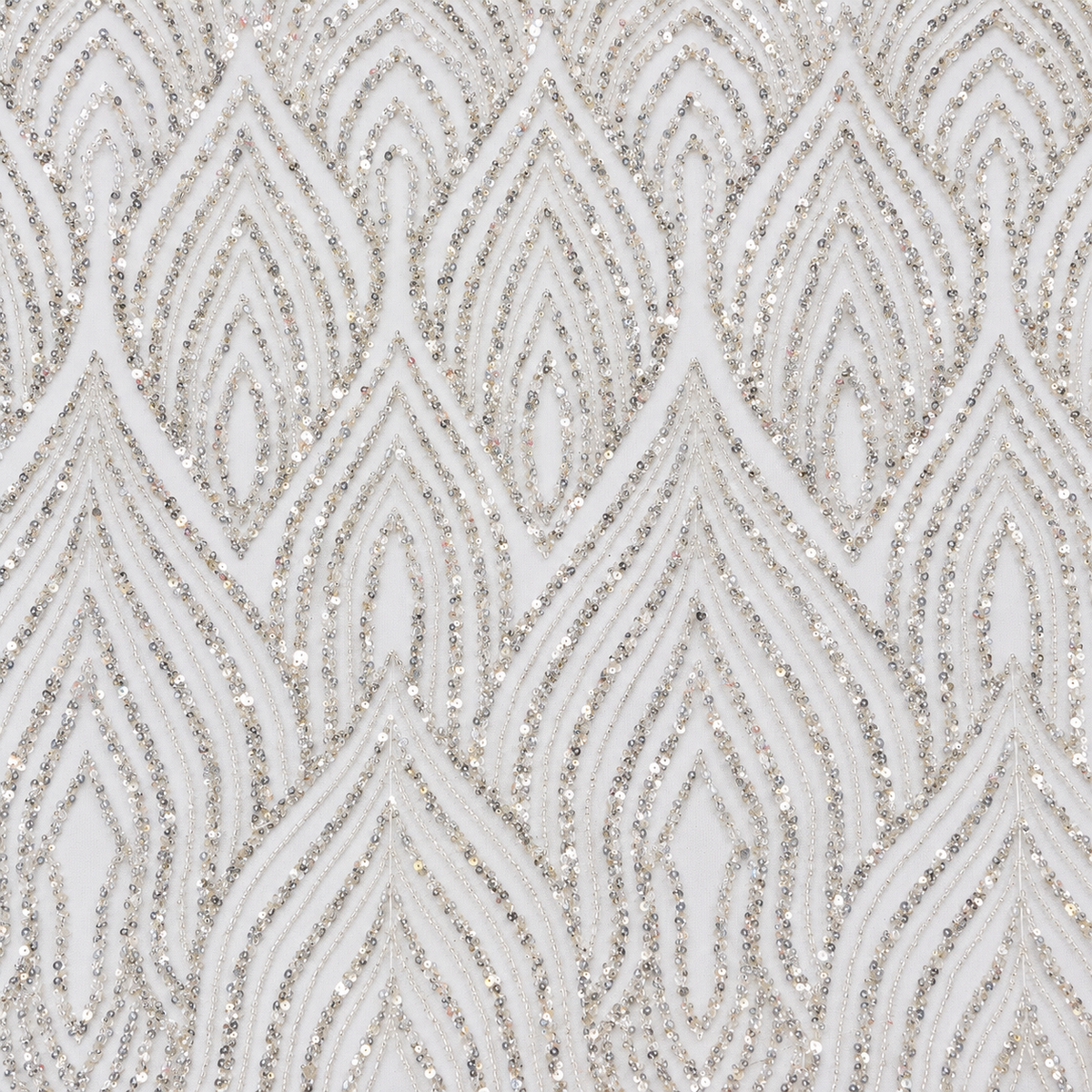 Teardrop Sequin & Beaded Lace Fabric