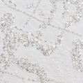 White Pearl & Sequin Linear Chantilly Lace
