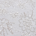 White Floral Beaded Lace