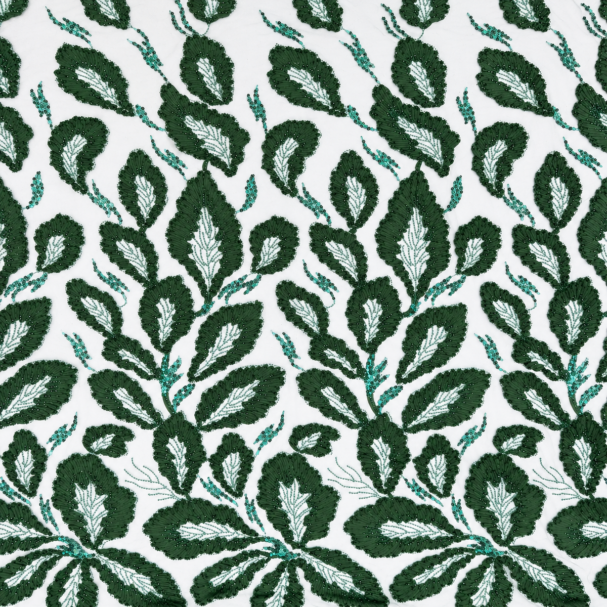 Botanical Leaf Lace Fabric