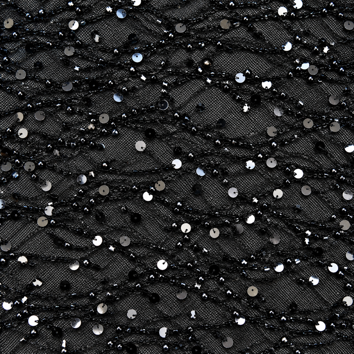 Pearl & Sequin Embellished Lace Fabric