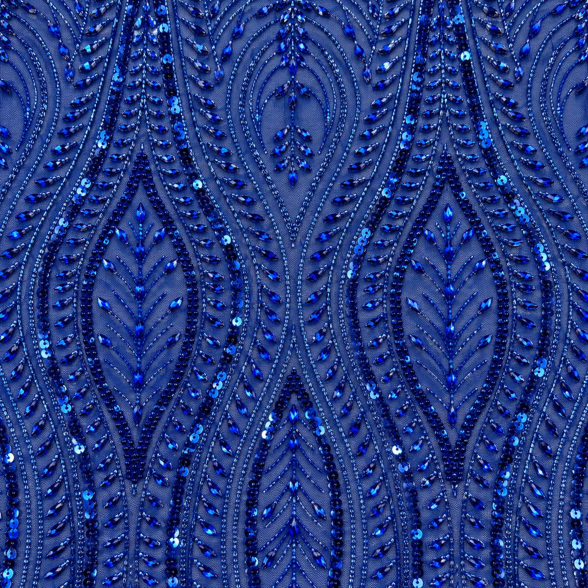 Sequin & Crystal Embellished Teardrop Tulle