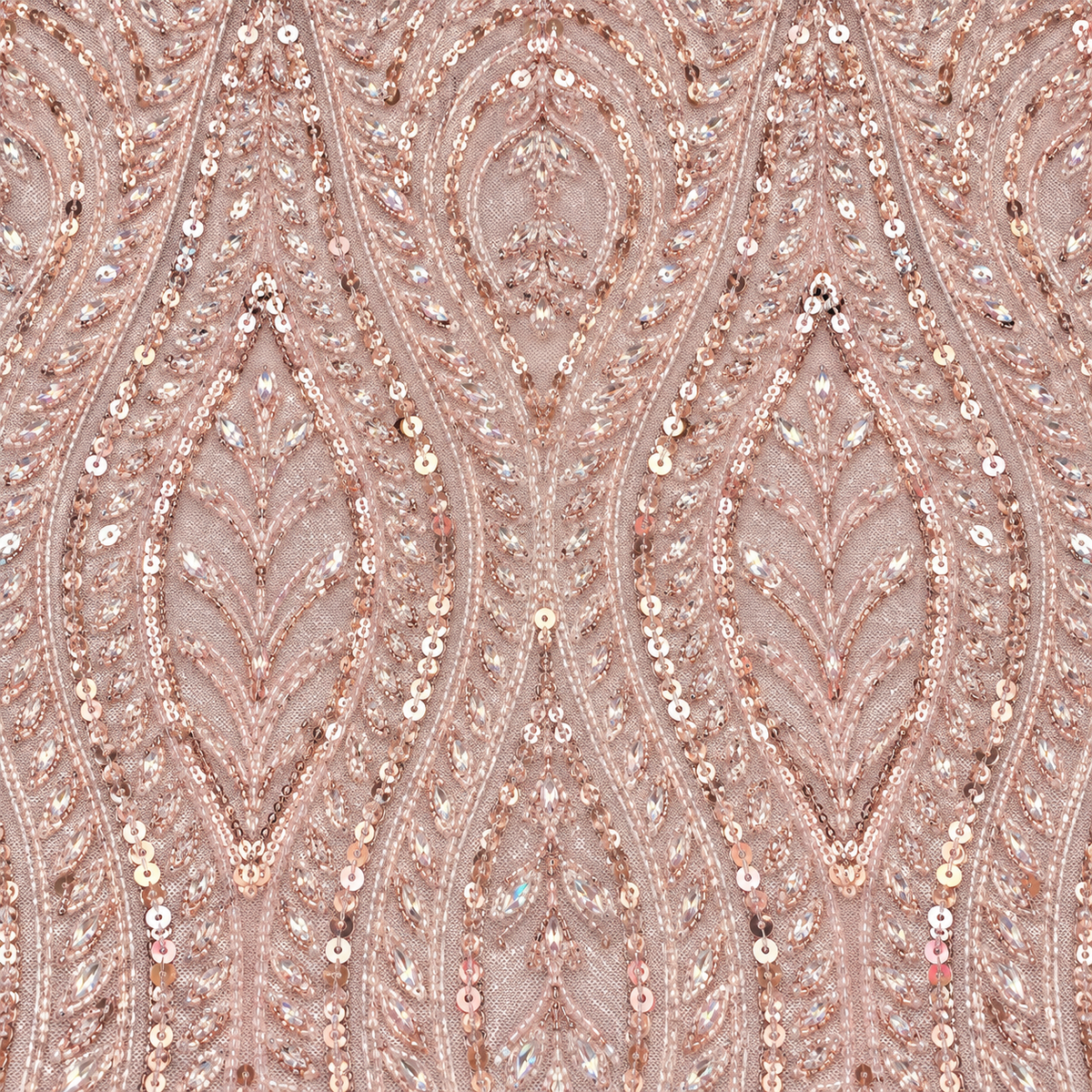 Sequin & Crystal Embellished Teardrop Tulle