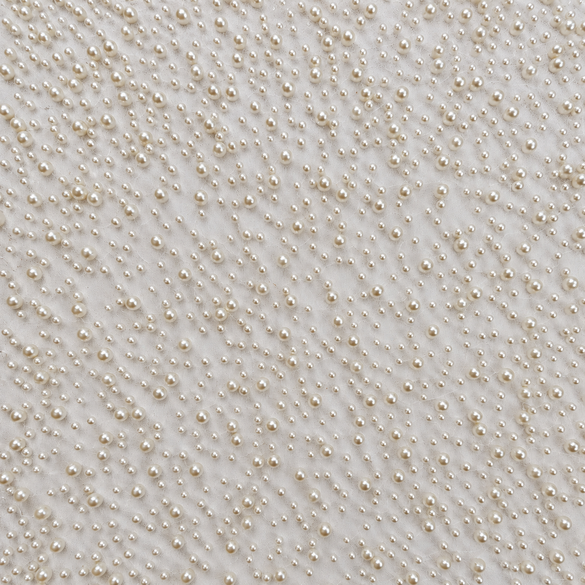 Pearl Embellished Tulle Fabric