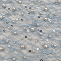 Pearl & Sequin Embellished Lace Fabric