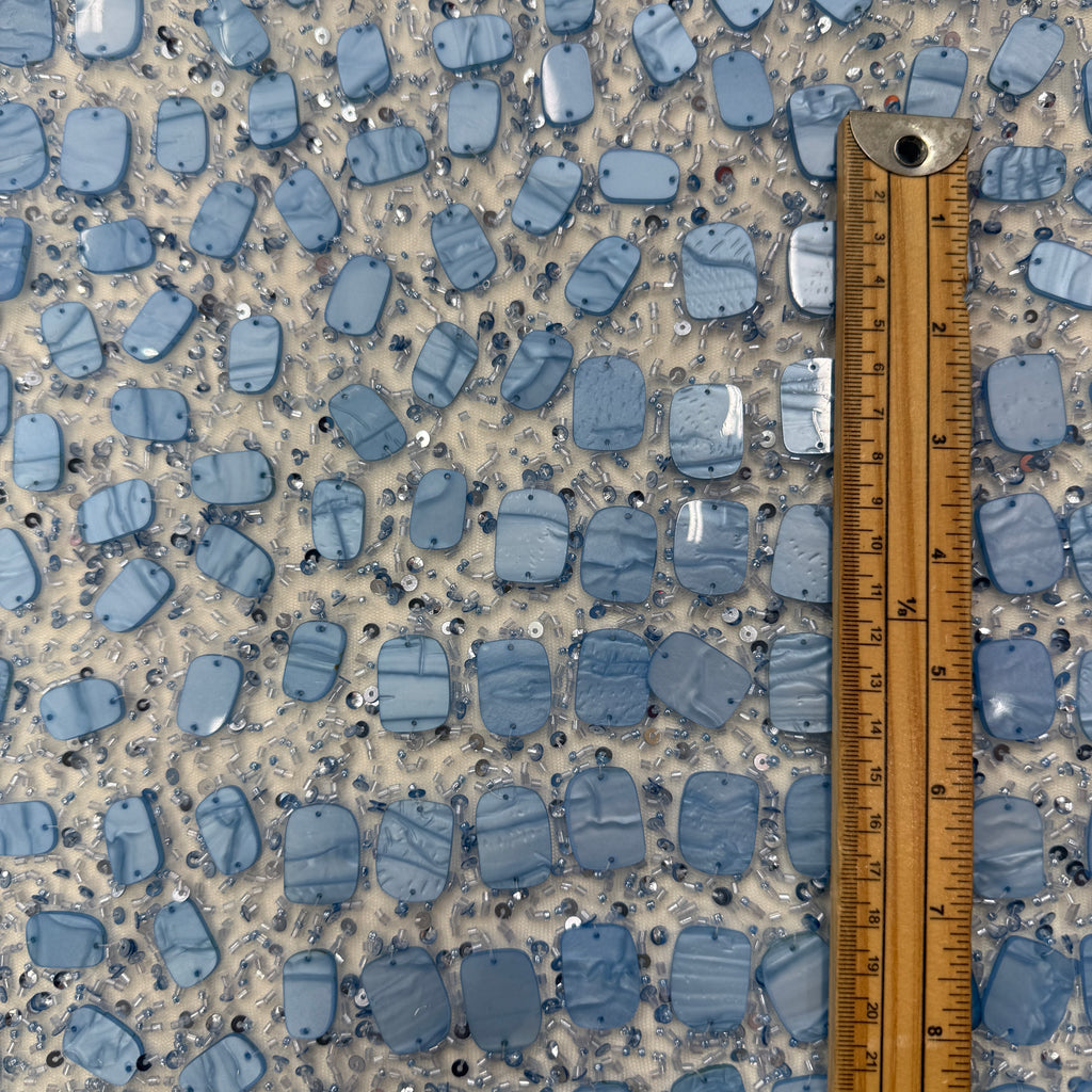 Baby Blue Stone Lace Handwork