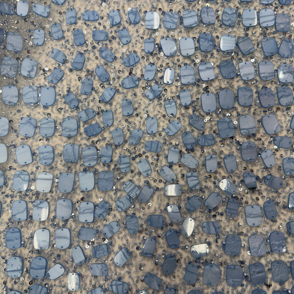 Baby Blue Stone Lace Handwork
