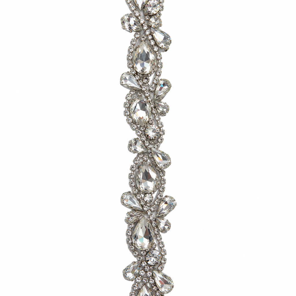 Luxury Hotfix Diamante Trim – Crystal Vine