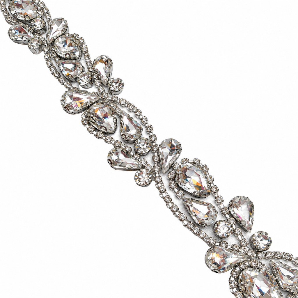Luxury Hotfix Diamante Trim – Crystal Vine