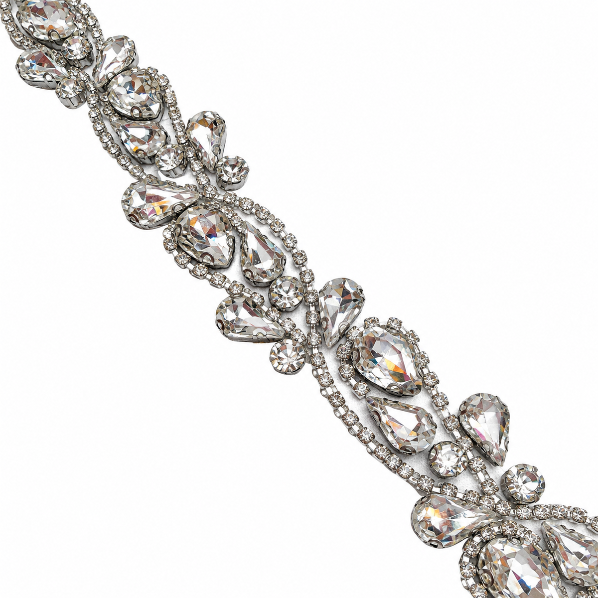 Luxury Hotfix Diamante Trim – Crystal Vine