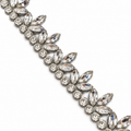Luxury Hotfix Diamante Trim – Crystal Leaf