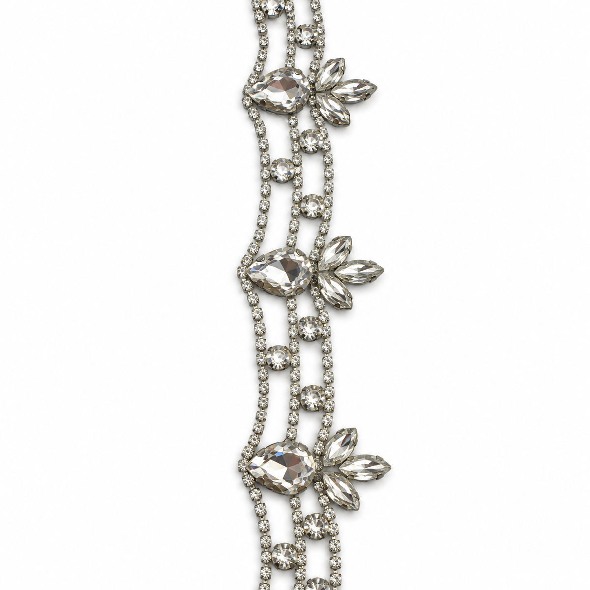 Luxury Hotfix Diamante Trim – Crystal Cascade