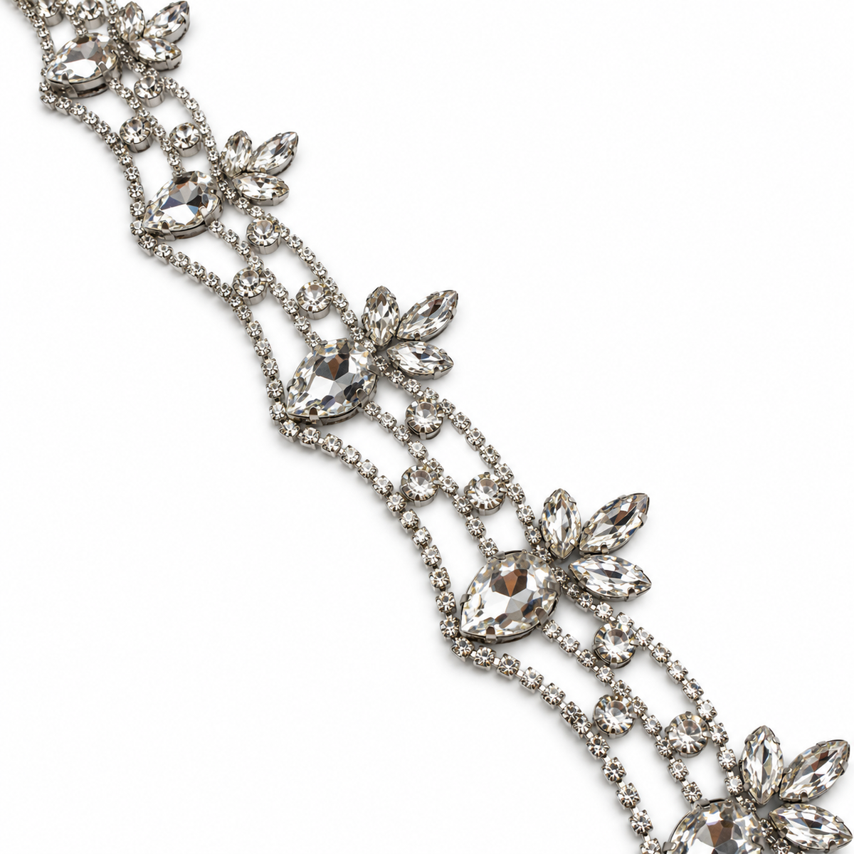 Luxury Hotfix Diamante Trim – Crystal Cascade