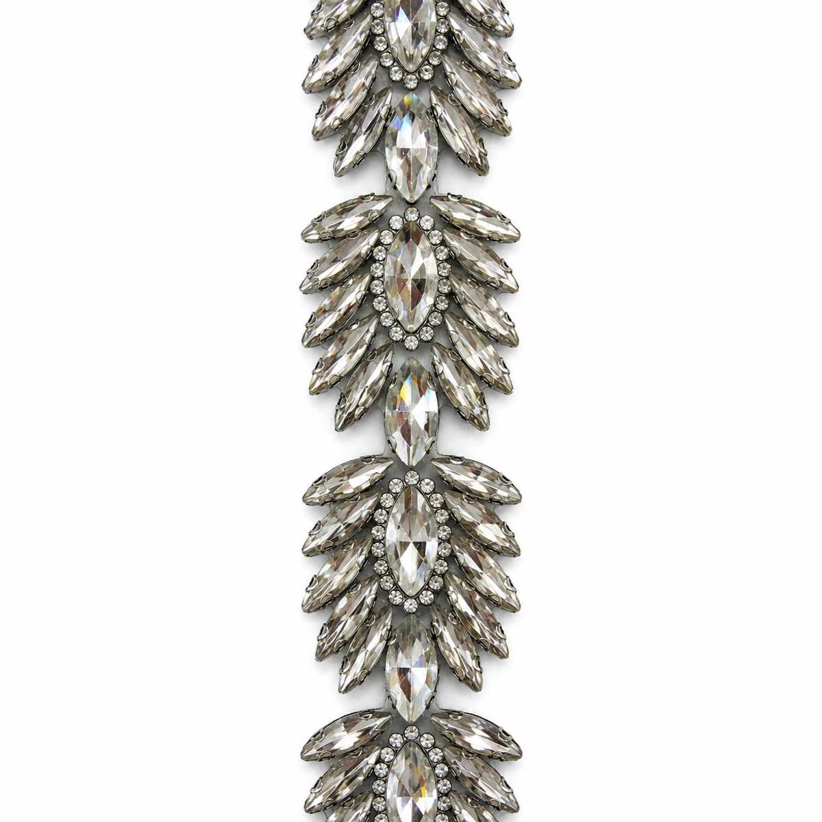 Luxury Hotfix Diamante Trim – Crystal Fan | Iron-On Trim