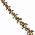 Luxury Hotfix Diamante Trim – Champagne Crystal Leaf | Iron-On Trim