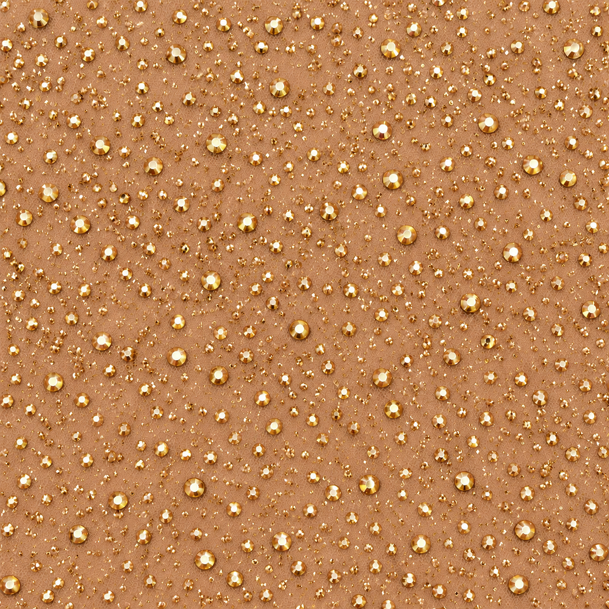 Luxury Rhinestone Embellished Mesh Fabric