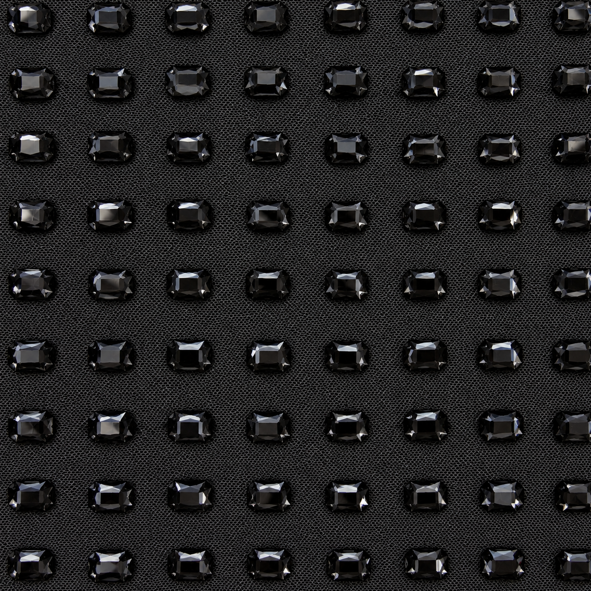 Luxury Rectangular Rhinestone Mesh Fabric