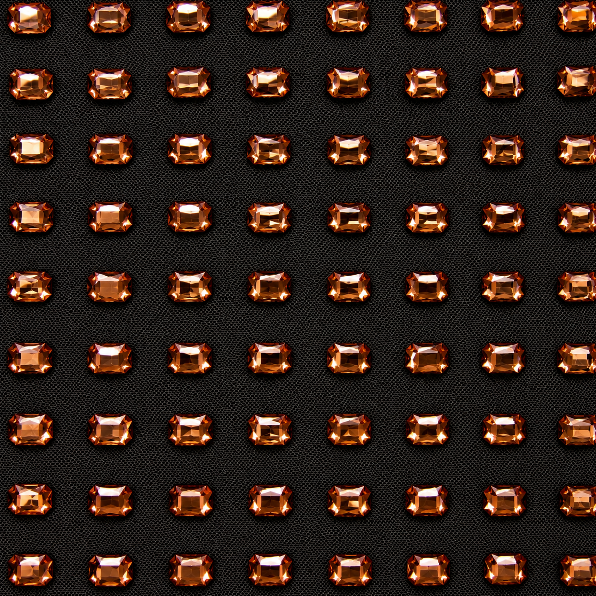 Luxury Rectangular Rhinestone Mesh Fabric