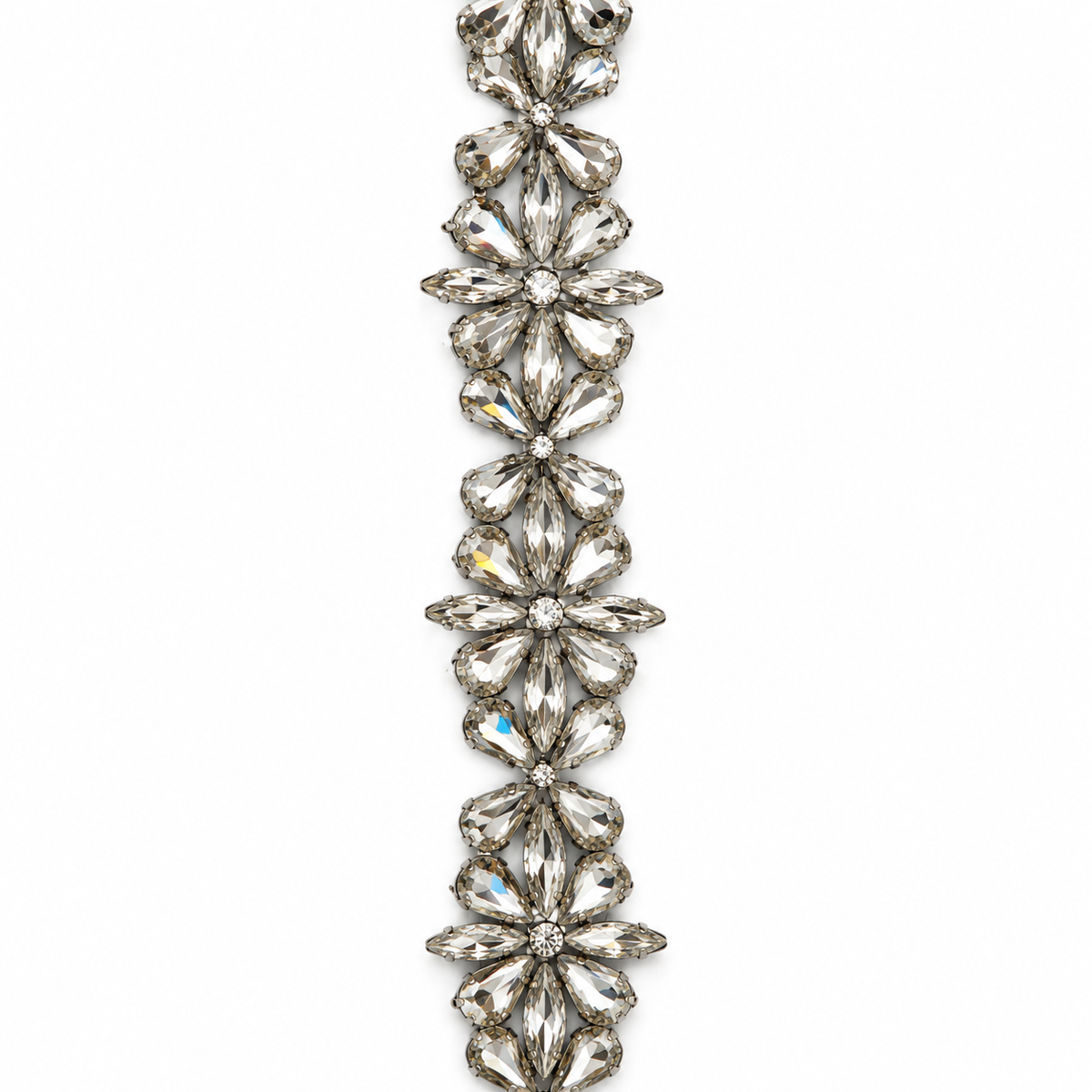 Luxury Hotfix Diamante Trim – Crystal Blossom